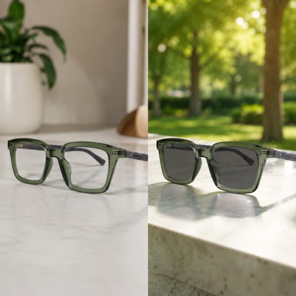 Olive Edge – (Green Transparent Frame)