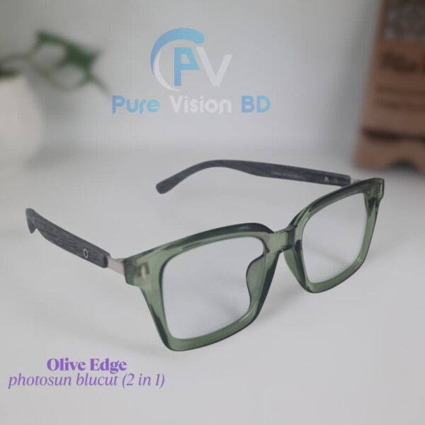Olive Edge – (Green Transparent Frame)