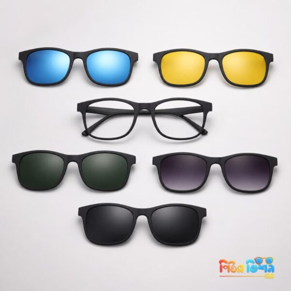 6-in-1 Magnetic Clip-On Eyeglass