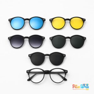 6-in-1 Magnetic Clip-On Eyeglass