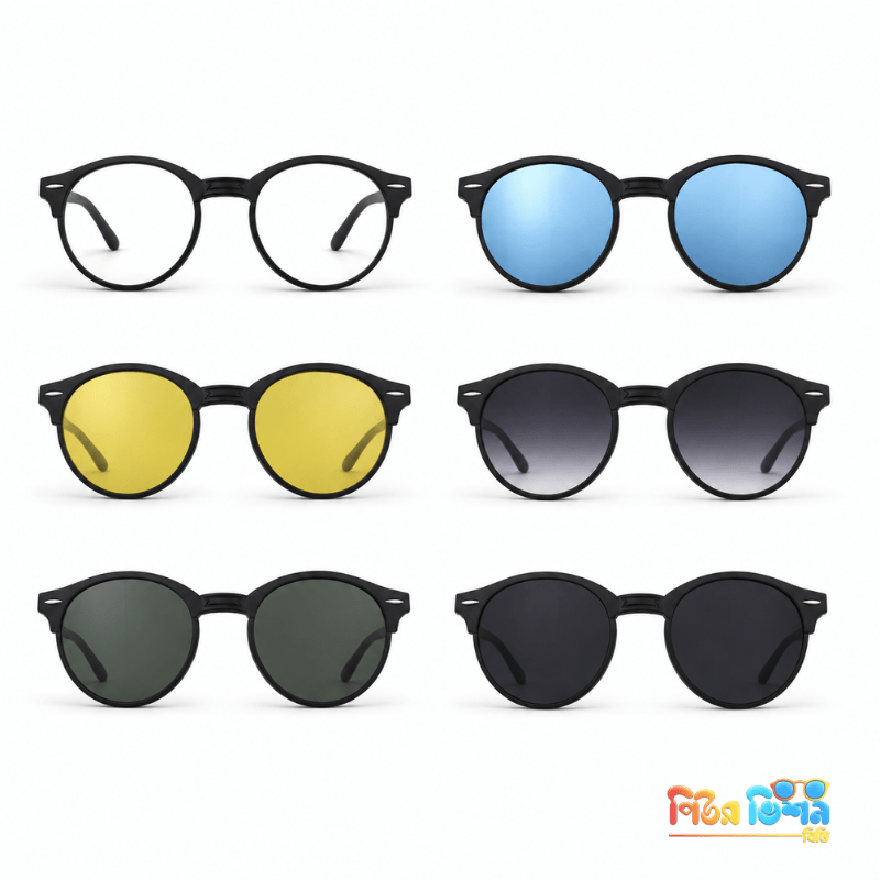 6-in-1 Magnetic Clip-On Eyeglass (Round)