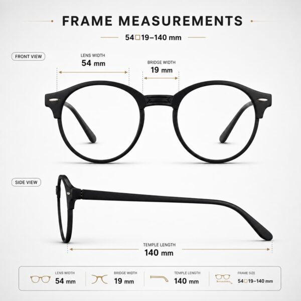 6-in-1 Magnetic Clip-On Eyeglass (Round)
