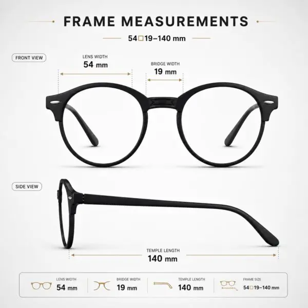 6-in-1 Magnetic Clip-On Eyeglass (Round)