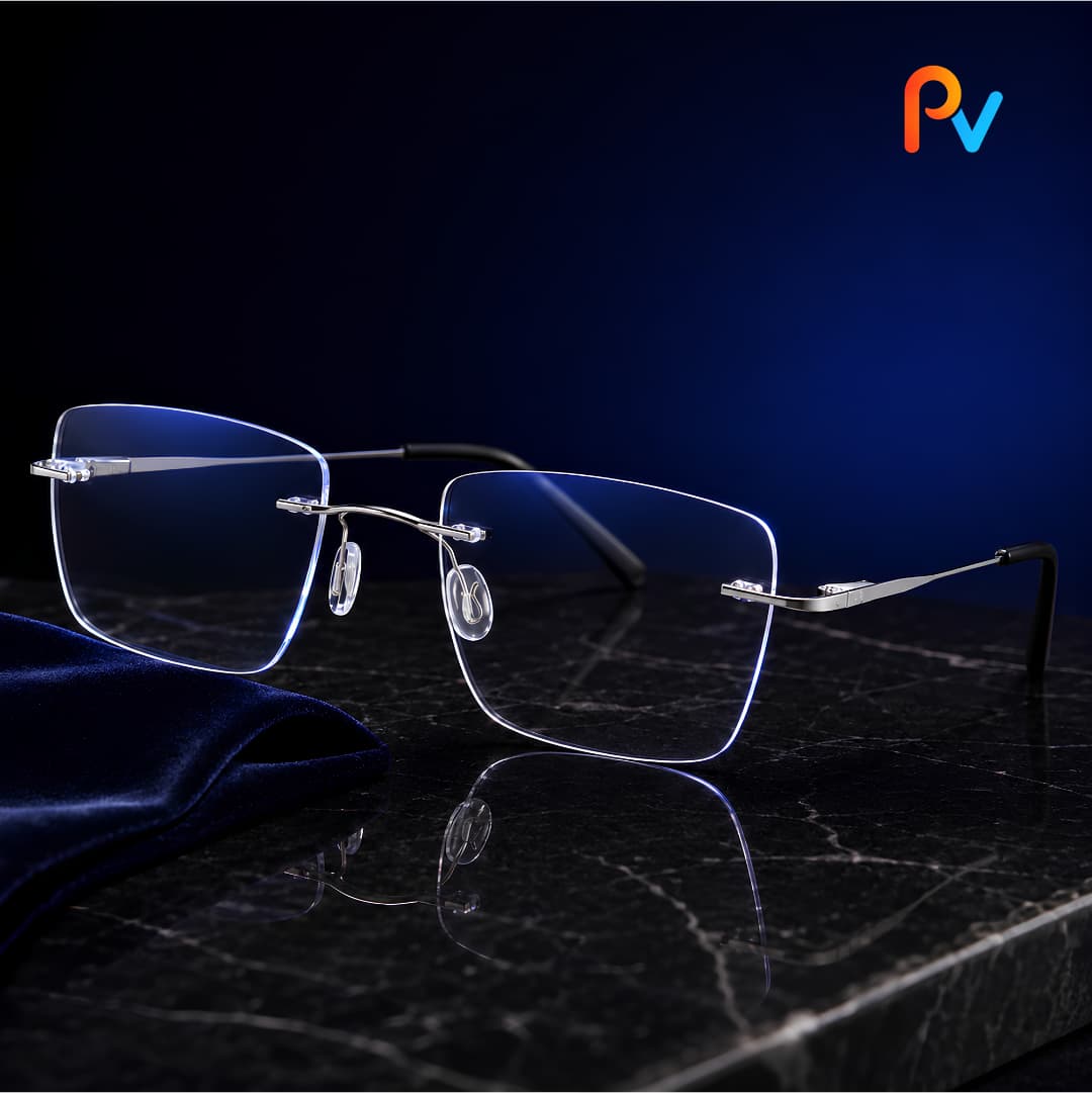 Titan Edge Rimless Frame – Silver
