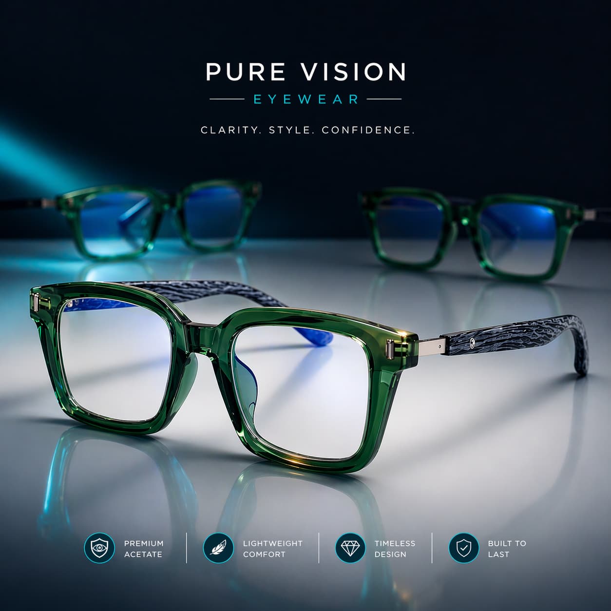 Olive Edge Eyeglass