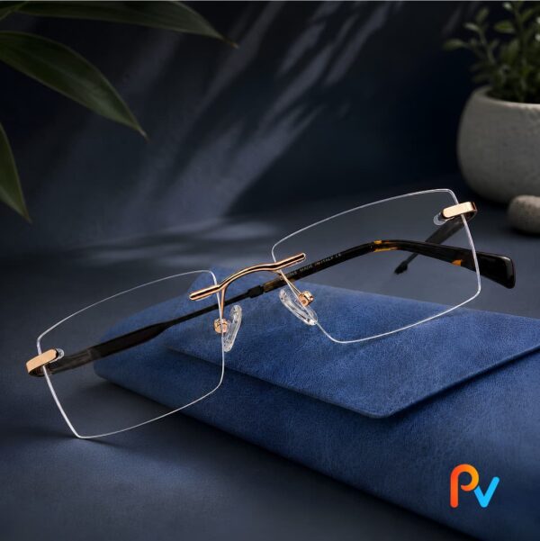 Adidas Premium Rimless Frame – Gold & Black