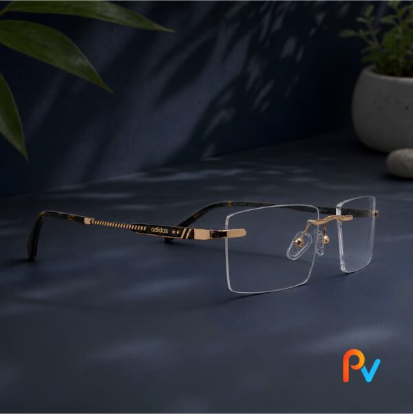 Adidas Premium Rimless Frame – Gold & Black